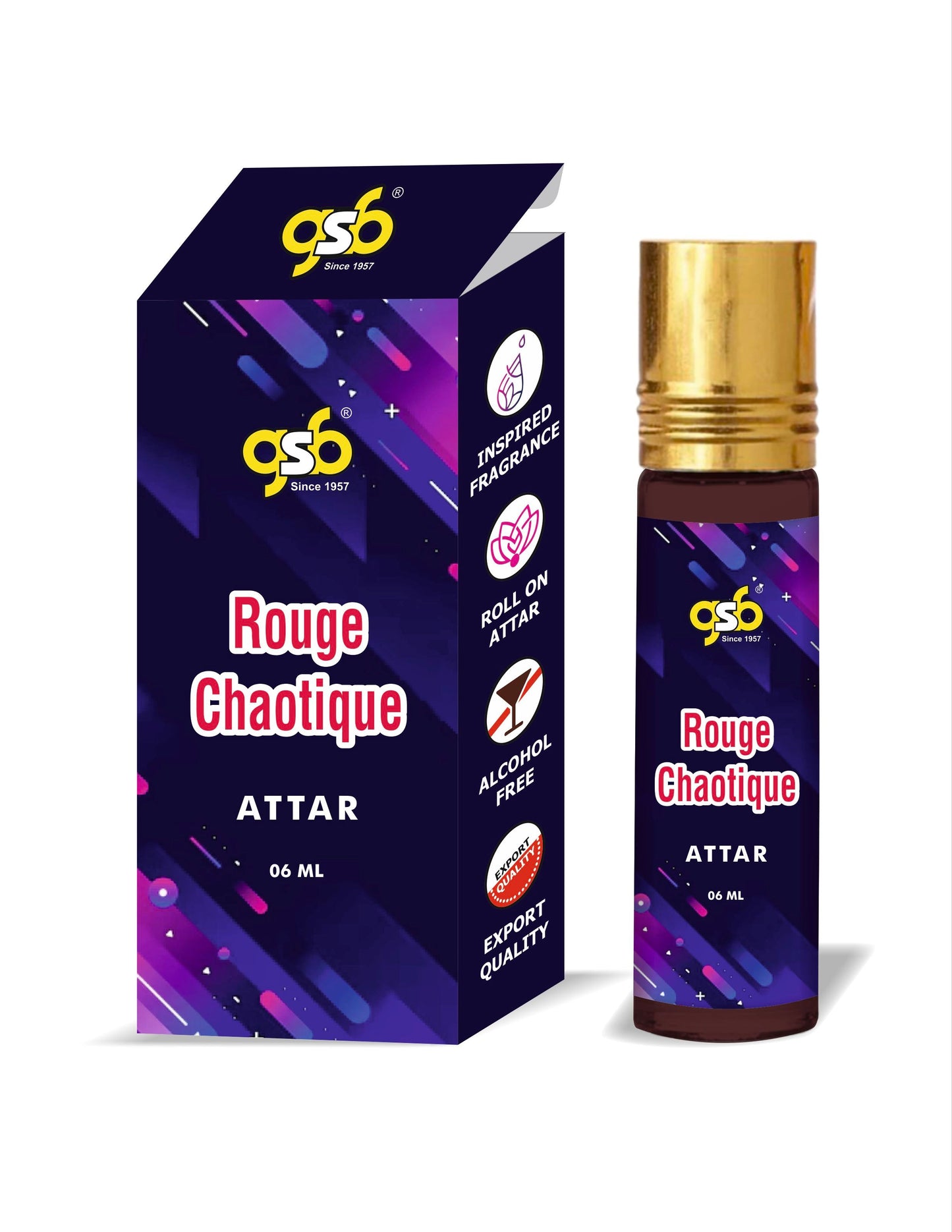 GSB Rouge Chaotique Attar Inspired From Bydero Rouge Chaotique | Clone Fragrance | Perfume Roll On | Alcohol Free | Long Lasting | Unisex