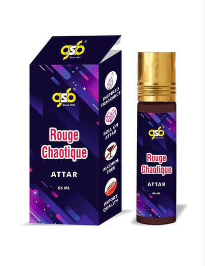 GSB Rouge Chaotique Attar Inspired From Bydero Rouge Chaotique | Clone Fragrance | Perfume Roll On | Alcohol Free | Long Lasting | Unisex