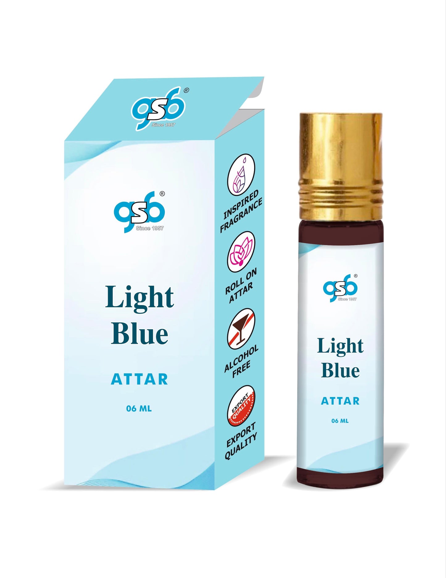 GSB Light Blue Attar Inspired From Light Blue Dloce Gbbana | Clone Fragrance | Perfume Roll On | Alcohol Free | Long Lasting | Unisex