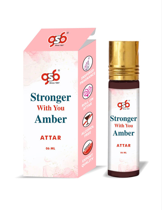 GSB Stronger With You Amber Attar Inspired From Axmani | Clone Fragrance | Perfume Roll On | Alcohol Free | Long Lasting | Unisex