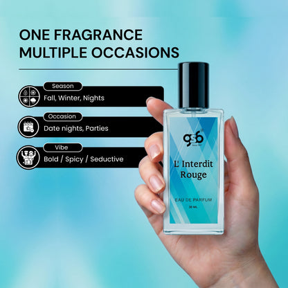 GSB  L' Interdit Rouge Eau De Parfum Inspired From Gvinchy  L'Interdit Rouge | Clone Fragrance | Designer EDP Spray For Men & Women | Long Lasting