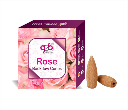 GSB Rose Premium Backflow Cones | Best For Smoke Fountain | Backflow Cone | No Charcoal | No Bamboo
