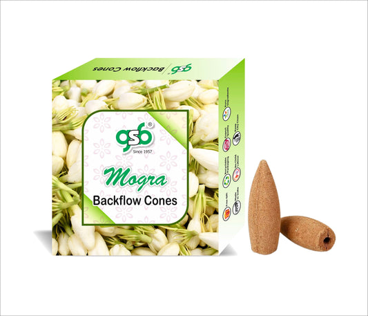 GSB Mogra Premium Backflow Cones | Best For Smoke Fountain | Backflow Cone | No Charcoal | No Bamboo