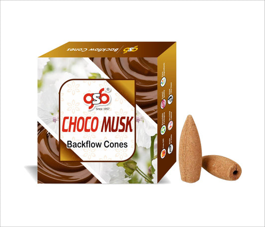 GSB Choco Musk Premium Backflow Cones | Best For Smoke Fountain | Backflow Cone | No Charcoal | No Bamboo