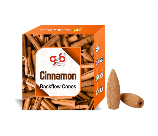 GSB Cinnamon Premium Backflow Cones | Best For Smoke Fountain | Backflow Cone | No Charcoal | No Bamboo