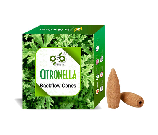 GSB Citronella Premium Backflow Cones | Best For Smoke Fountain | Backflow Cone | No Charcoal | No Bamboo