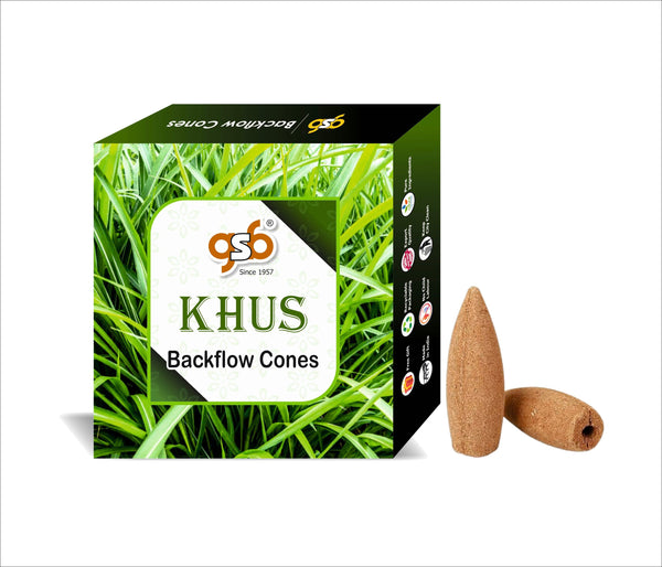 GSB Khus Premium Backflow Cones | Best For Smoke Fountain | Backflow Cone | No Charcoal | No Bamboo