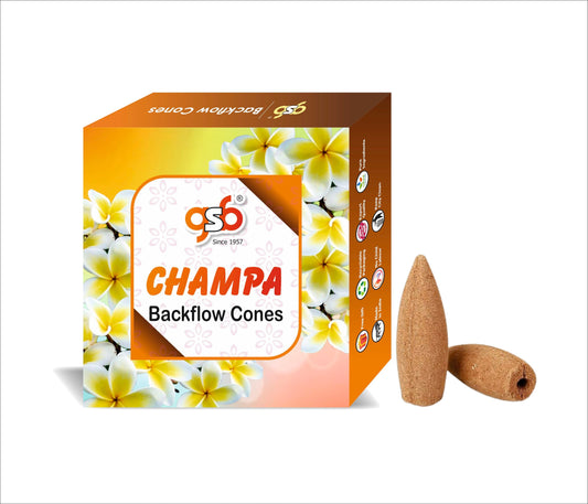 GSB Champa Premium Backflow Cones | Best For Smoke Fountain | Backflow Cone | No Charcoal | No Bamboo