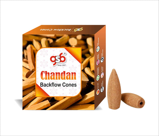 GSB Chandan Premium Backflow Cones | Best For Smoke Fountain | Backflow Cone | No Charcoal | No Bamboo