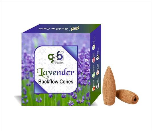 GSB Lavender Premium Backflow Cones | Best For Smoke Fountain | Backflow Cone | No Charcoal | No Bamboo