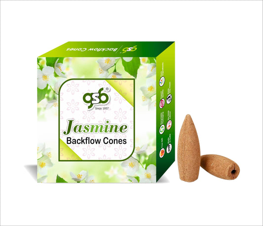 GSB Jasmine Premium Backflow Cones | Best For Smoke Fountain | Backflow Cone | No Charcoal | No Bamboo