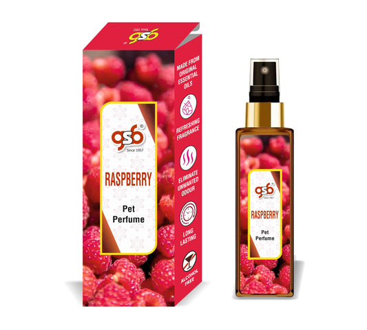 GSB Raspberry Pet Perfume | Alcohol Free | Smell Remover | Keeps Coat Smelling Fresh | Long Lasting | Dog & Cat Cologne | For All Breeds