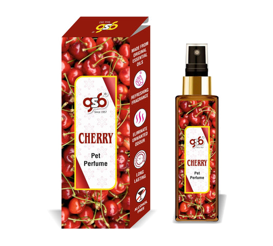 GSB Cherry Pet Perfume | Alcohol Free | Smell Remover | Keeps Coat Smelling Fresh | Long Lasting | Dog & Cat Cologne | For All Breeds
