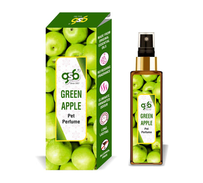 GSB Green Apple Pet Perfume | Alcohol Free | Smell Remover | Keeps Coat Smelling Fresh | Long Lasting | Dog & Cat Cologne | For All Breeds