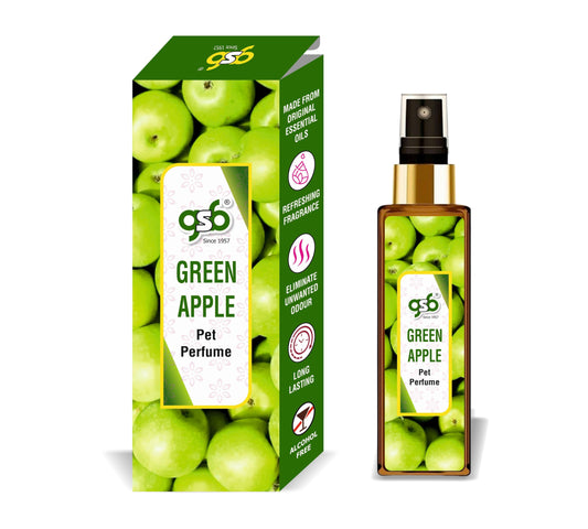 GSB Green Apple Pet Perfume | Alcohol Free | Smell Remover | Keeps Coat Smelling Fresh | Long Lasting | Dog & Cat Cologne | For All Breeds
