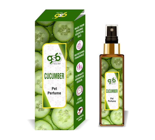 GSB Cucumber Pet Perfume | Alcohol Free | Smell Remover | Keeps Coat Smelling Fresh | Long Lasting | Dog & Cat Cologne | For All Breeds