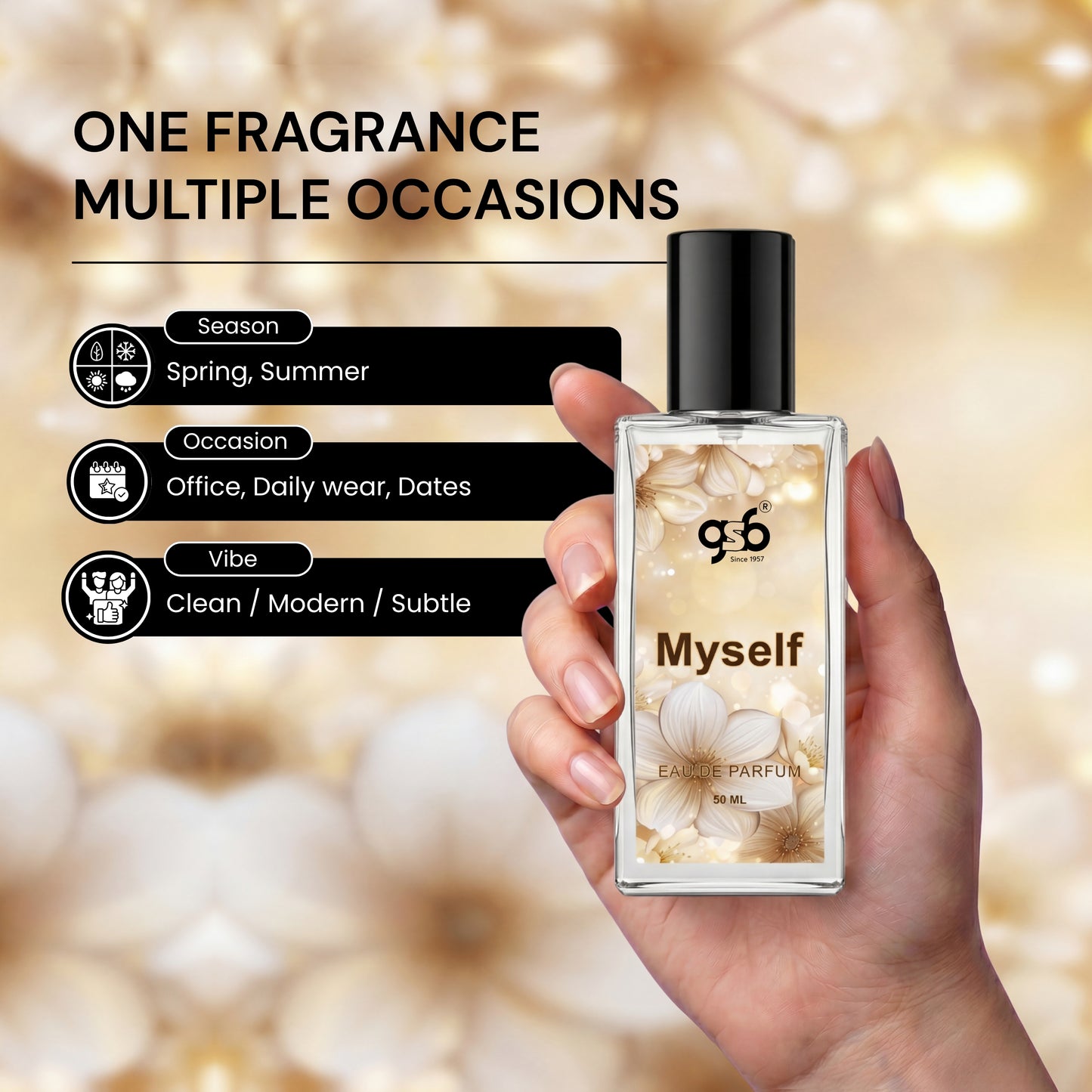 GSB Myself Eau De Parfum Inspired From Ysl Myself | Clone Fragrance | Designer EDP Spray For Men & Women | Long Lasting