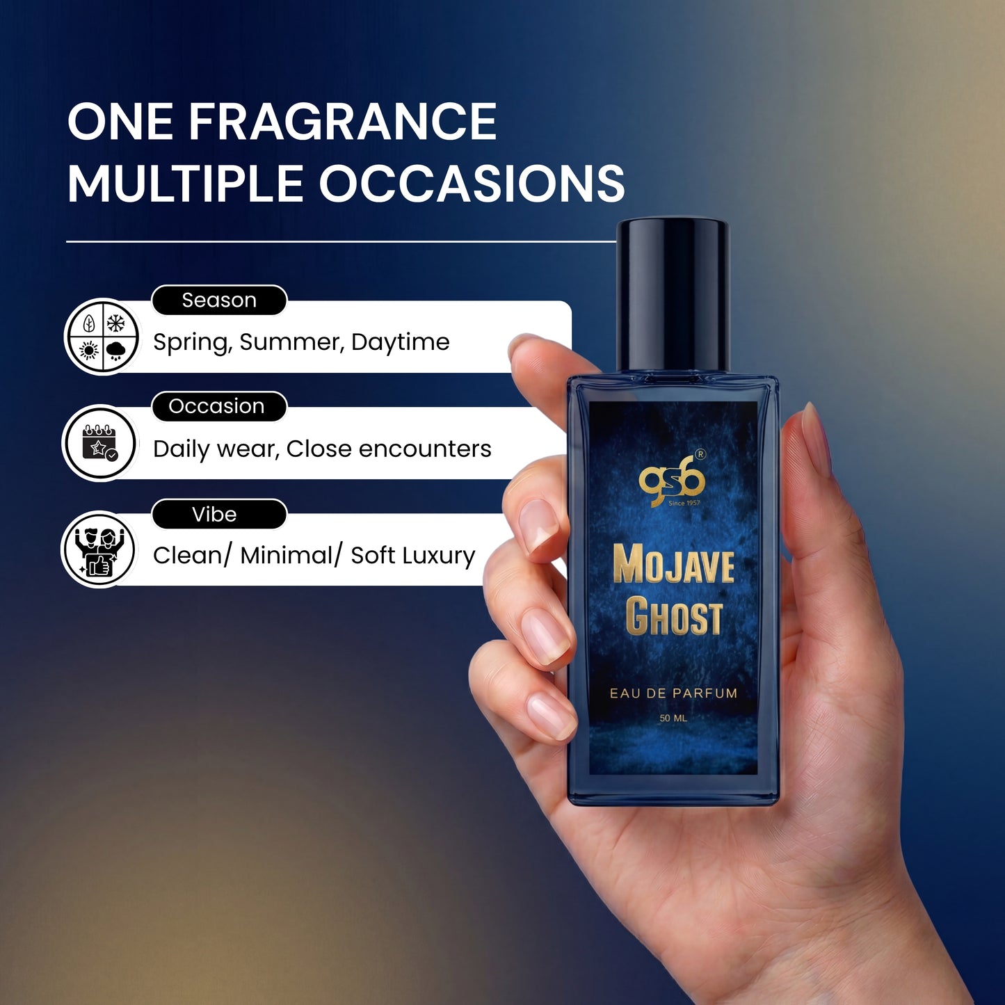 GSB Mojave Ghost Eau De Parfum Inspired From Bydero Mojave Ghost | Clone Fragrance | Designer EDP Spray For Men & Women | Long Lasting