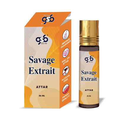 GSB Savage Extrait Attar Inspired From Doir Savage Extrait | Clone Fragrance | Perfume Roll On | Alcohol Free | Long Lasting | Unisex