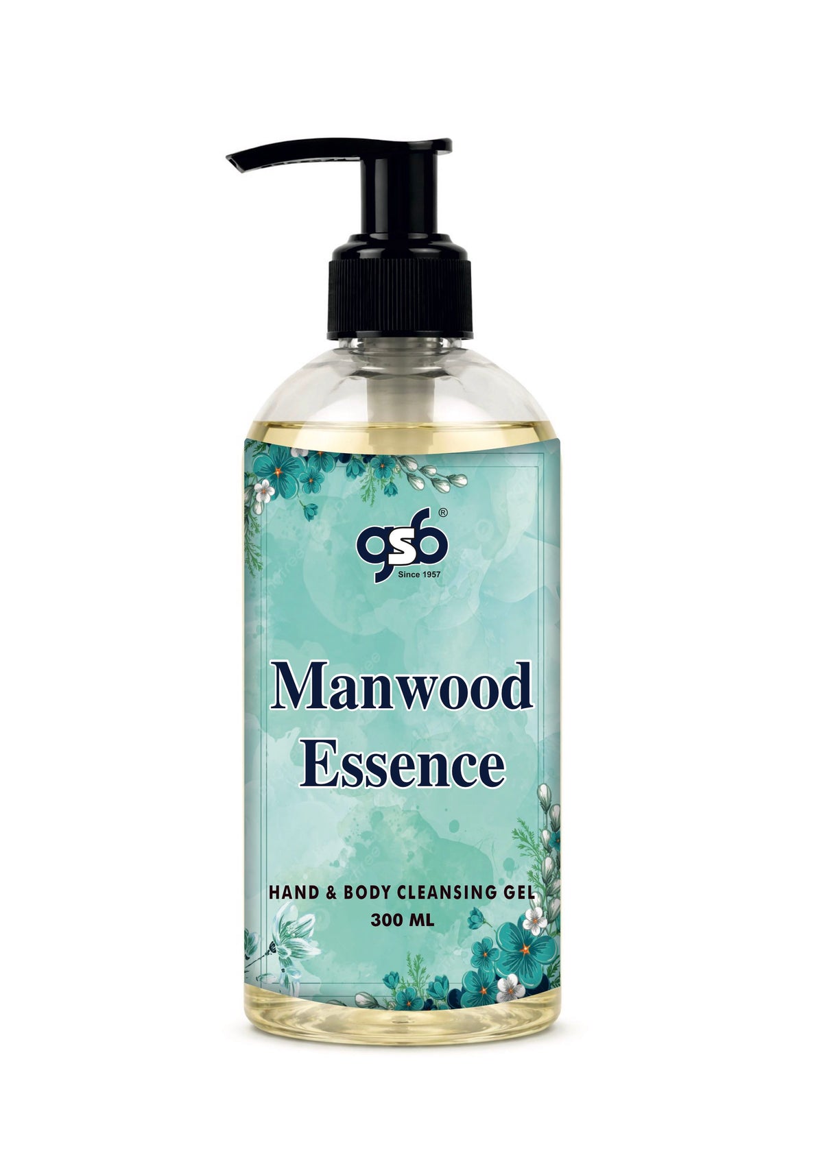 GSB Manwood Essence Hand And Body Cleansing Gel Inspired From Bulgri Manwood Essence | Luxury Body Wash & Shower Gel With Long Lasting Aroma | No Parabens & Silicones | 300 ml