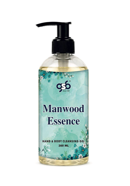 GSB Manwood Essence Hand And Body Cleansing Gel Inspired From Bulgri Manwood Essence | Luxury Body Wash & Shower Gel With Long Lasting Aroma | No Parabens & Silicones | 300 ml