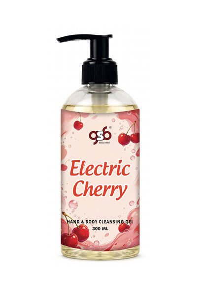 GSB Electric Cherry Hand And Body Cleansing Gel Inspired From Fom Tord Electric Cherry | Luxury Body Wash & Shower Gel With Long Lasting Aroma | No Parabens & Silicones | 300 ml