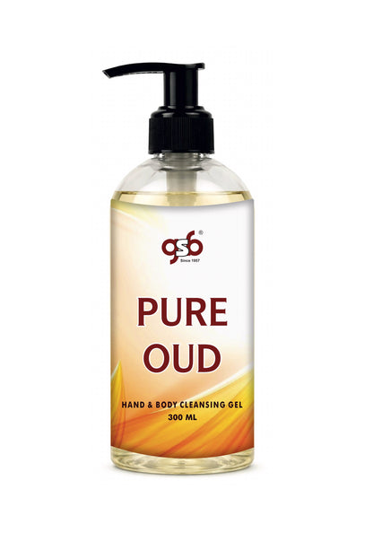 GSB Pure Oud Hand And Body Cleansing Gel Inspired From Vouis Luitton Pure Oud | Luxury Body Wash & Shower Gel With Long Lasting Aroma | No Parabens & Silicones | 300 ml