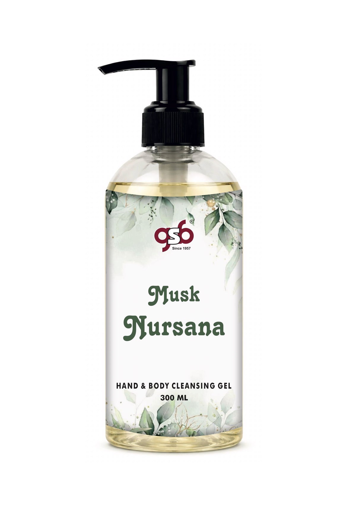 GSB Musk Nursana Hand And Body Cleansing Gel Inspired From Masion Crillevi Musk Nursana | Luxury Body Wash & Shower Gel With Long Lasting Aroma | No Parabens & Silicones | 300 ml