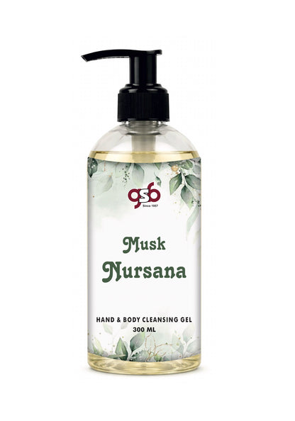 GSB Musk Nursana Hand And Body Cleansing Gel Inspired From Masion Crillevi Musk Nursana | Luxury Body Wash & Shower Gel With Long Lasting Aroma | No Parabens & Silicones | 300 ml