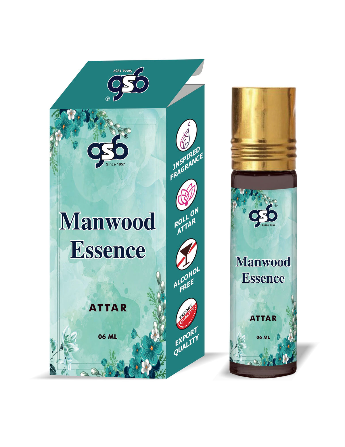 GSB Manwood Essence Attar Inspired From Bulgri Manwood Essence | Clone Fragrance | Perfume Roll On | Alcohol Free | Long Lasting | Unisex