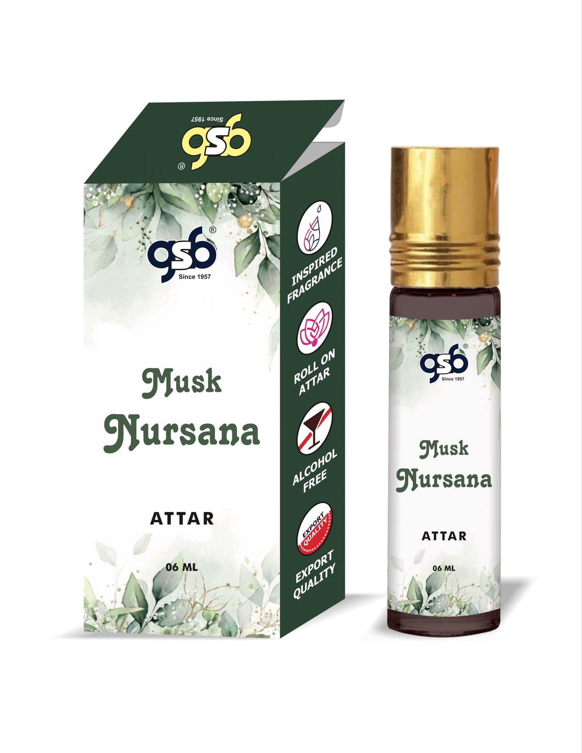 GSB Musk Nursana Attar Inspired From Masion Crillevi Musk Nursana | Clone Fragrance | Perfume Roll On | Alcohol Free | Long Lasting | Unisex