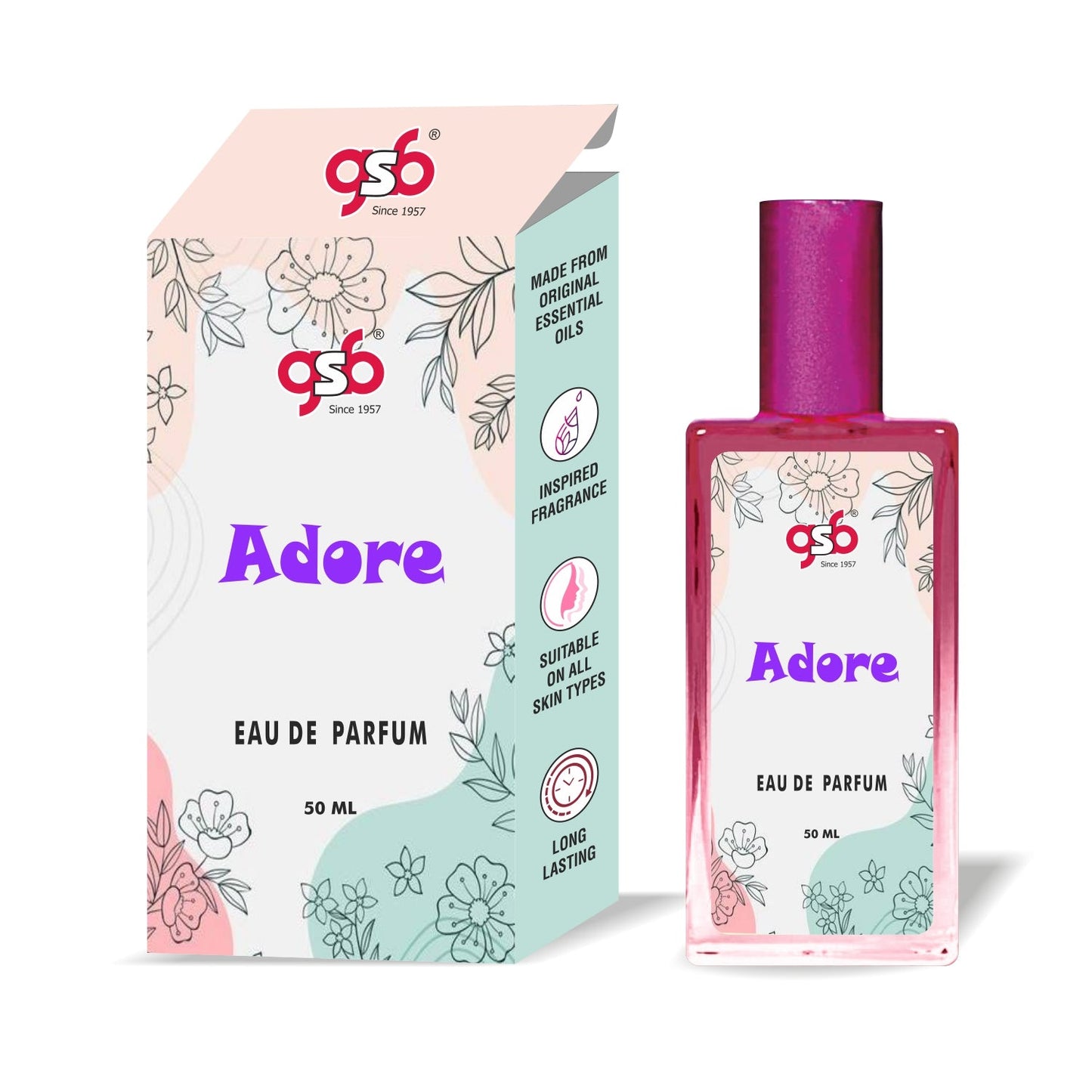 GSB Adore Eau De Parfum Inspired From Doir Adore | Clone Fragrance | Designer EDP Spray For Men & Women | Long Lasting