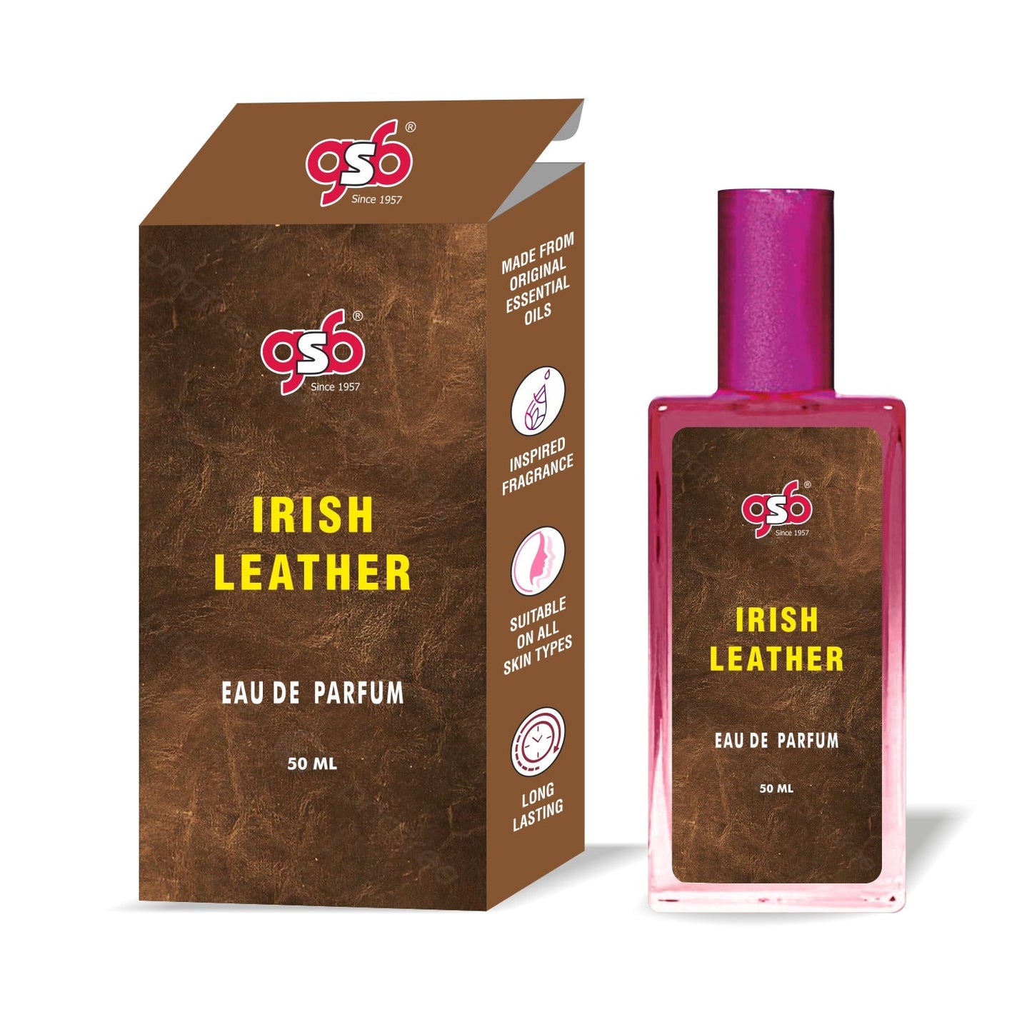 GSB Irish Leather Eau De Parfum Inspired From Nemo Pairs Irish Leather | Clone Fragrance | Designer EDP Spray For Men & Women | Long Lasting