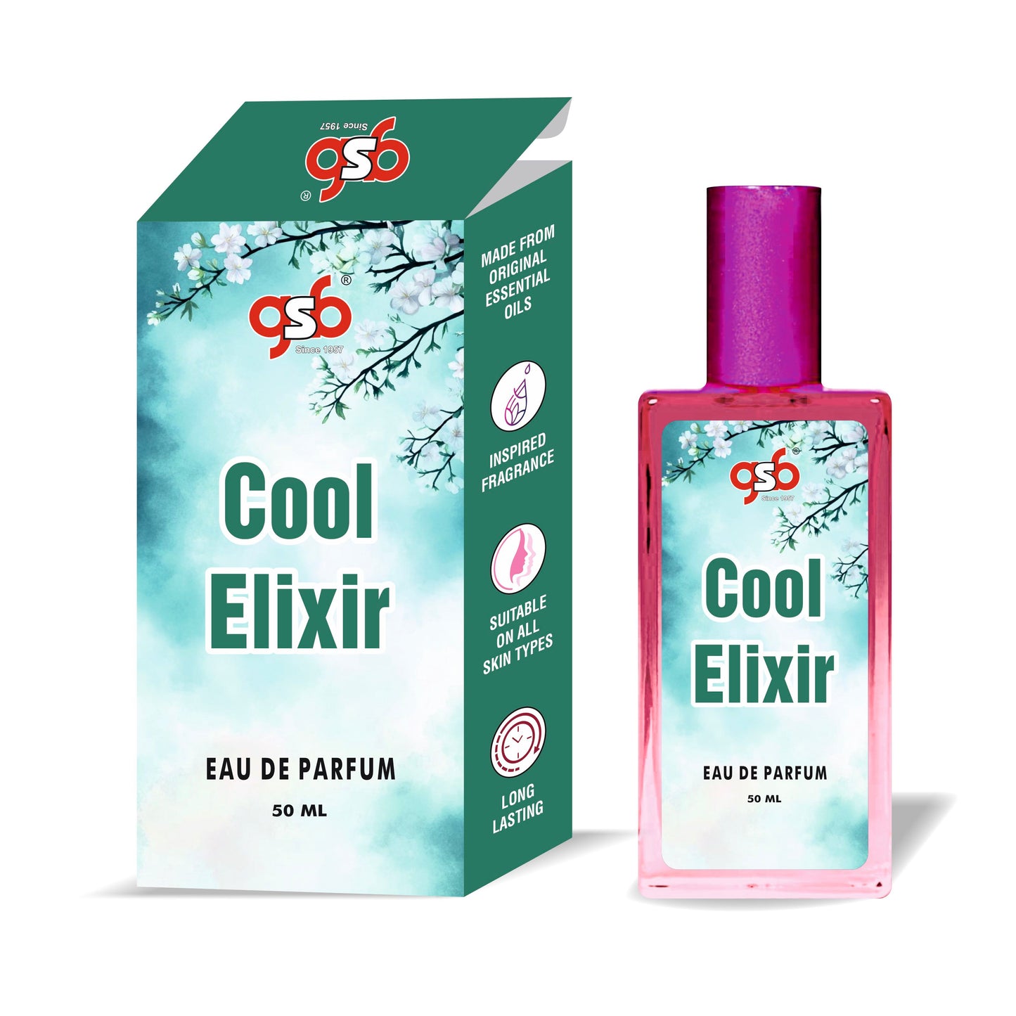 GSB Cool Elixir Eau De Parfum Inspired From Davidonn Cool Elixir | Clone Fragrance | Designer EDP Spray For Men & Women | Long Lasting
