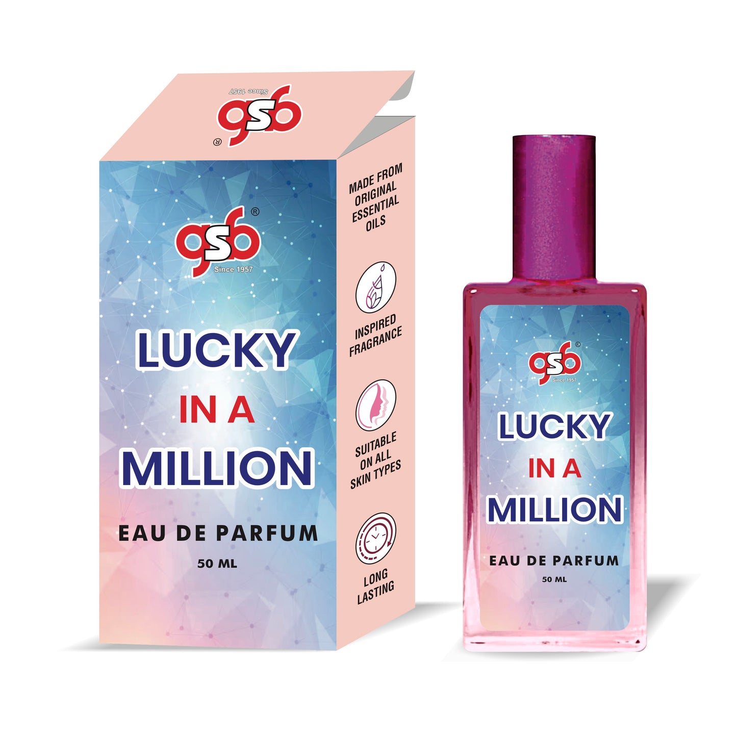 GSB Lucky In A Million Eau De Parfum Inspired From Pcao Rbbane One Million Lucky | Clone Fragrance | Designer EDP Spray For Men & Women | Long Lasting