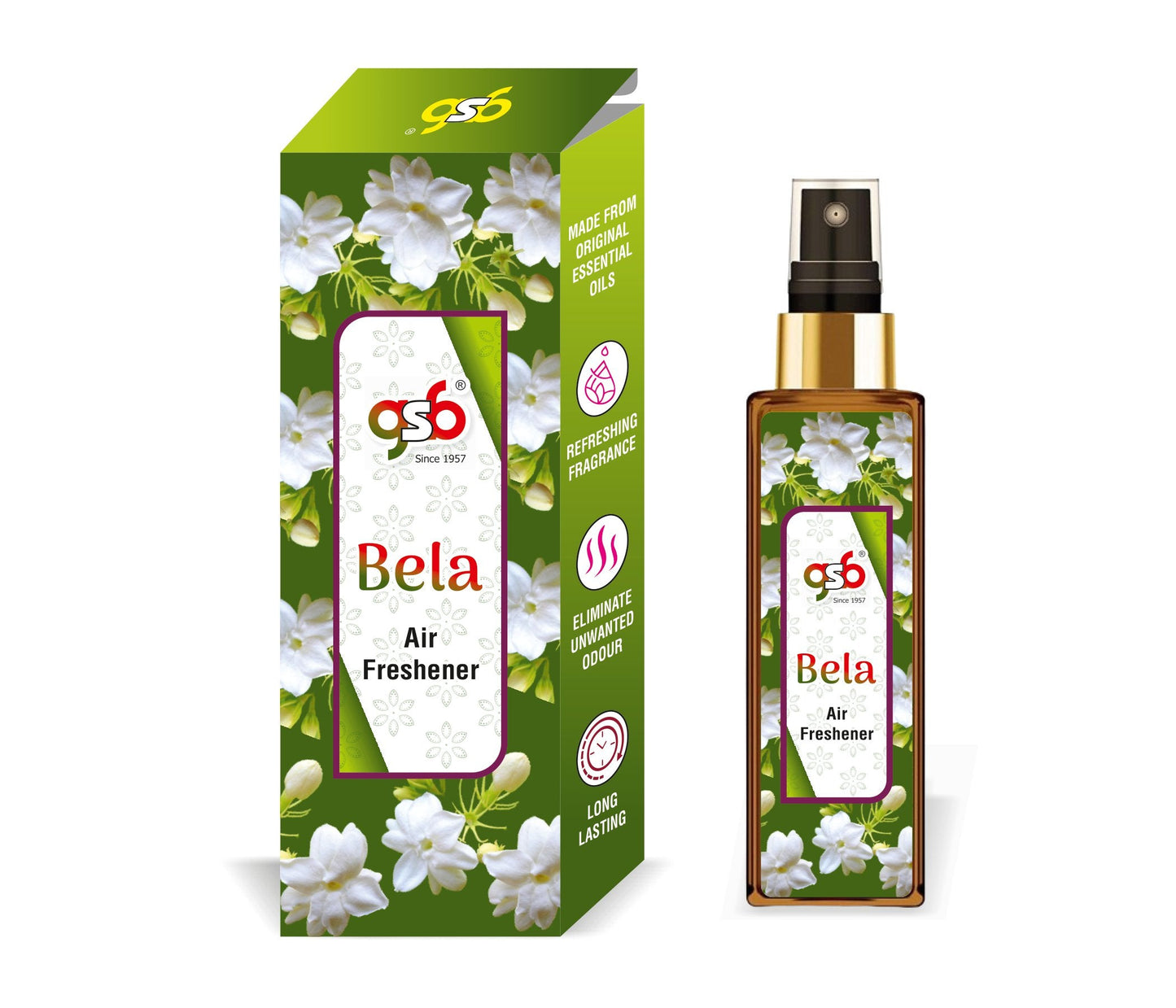 GSB Bela Air Freshener For Fragrance at Home and Office | For Relieve Stress, Anxiety & Depression | Natural Room Spray | Long-lasting fragrance