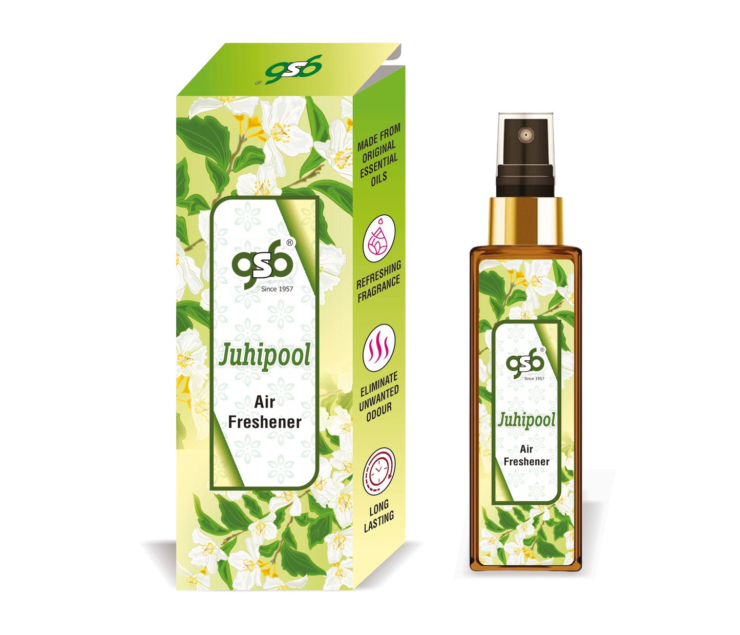 GSB Juhiphool Air Freshener For Fragrance at Home and Office | For Relieve Stress, Anxiety & Depression | Natural Room Spray | Long-lasting fragrance