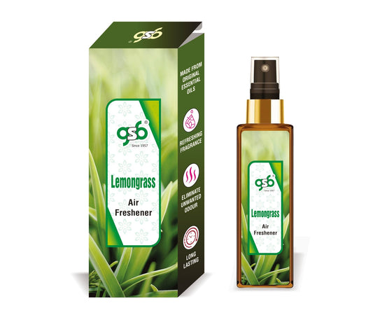 GSB Lemongrass Air Freshener For Fragrance at Home and Office | For Relieve Stress, Anxiety & Depression | Natural Room Spray | Long-lasting fragrance