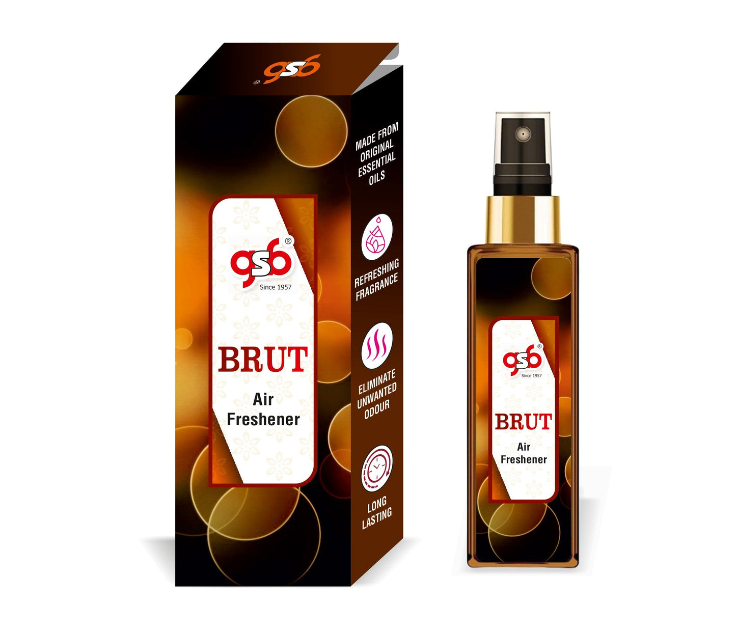 GSB Brut Air Freshener For Fragrance at Home and Office | For Relieve Stress, Anxiety & Depression | Natural Room Spray | Long-lasting fragrance