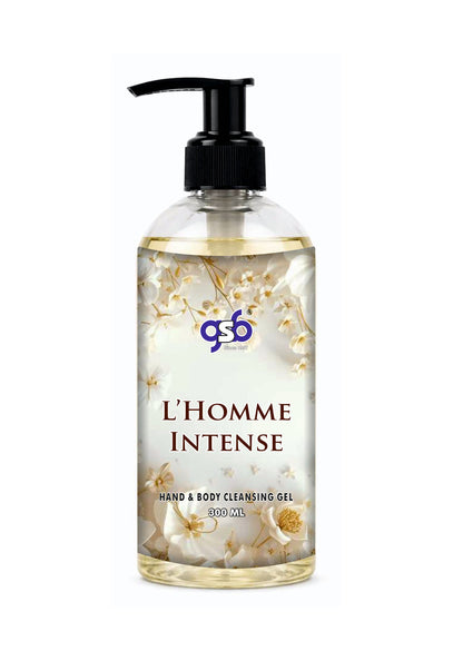 GSB L Homme Intense Hand And Body Cleansing Gel Inspired From Parda L'Homme Intense | Luxury Body Wash & Shower Gel With Long Lasting Aroma | No Parabens & Silicones | 300 ml