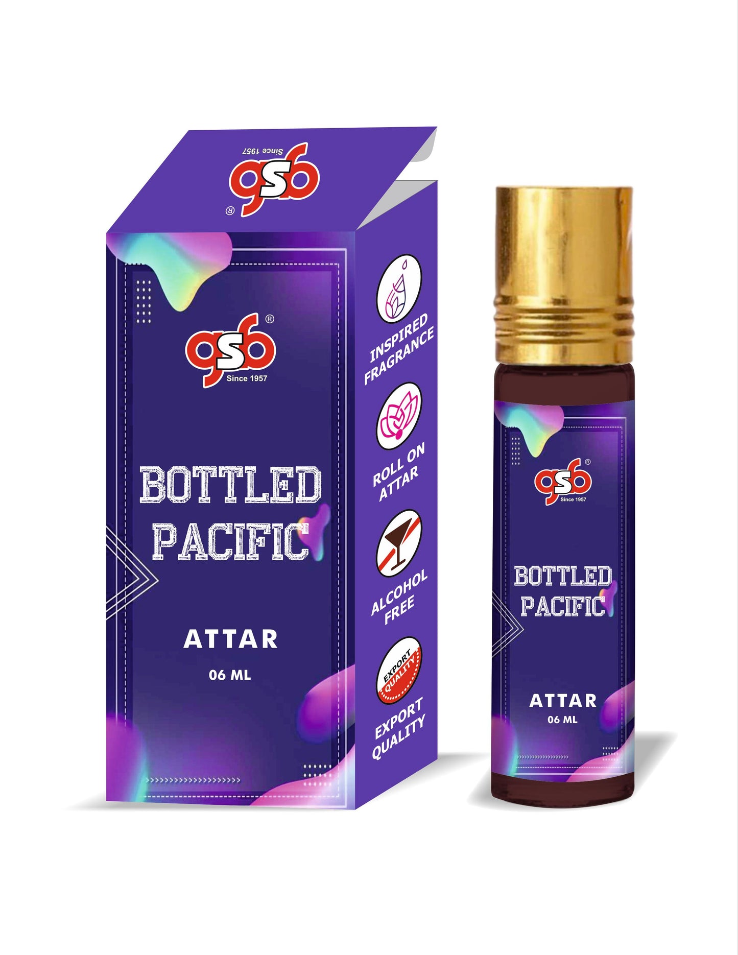 GSB Bottled Pacific Attar Inspired From Huge Boss Bottled Pacific | Clone Fragrance | Perfume Roll On | Alcohol Free | Long Lasting | Unisex