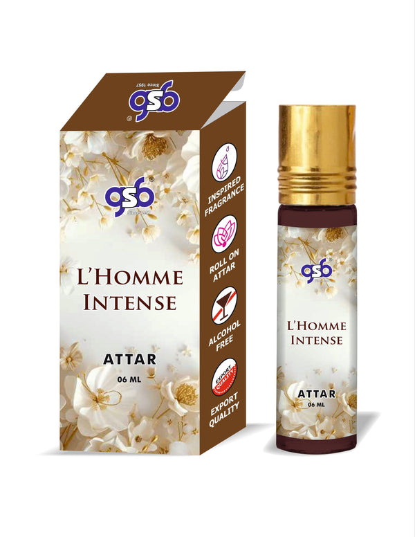 GSB L Homme Intense Attar Inspired From Parda L'Homme Intense | Clone Fragrance | Perfume Roll On | Alcohol Free | Long Lasting | Unisex