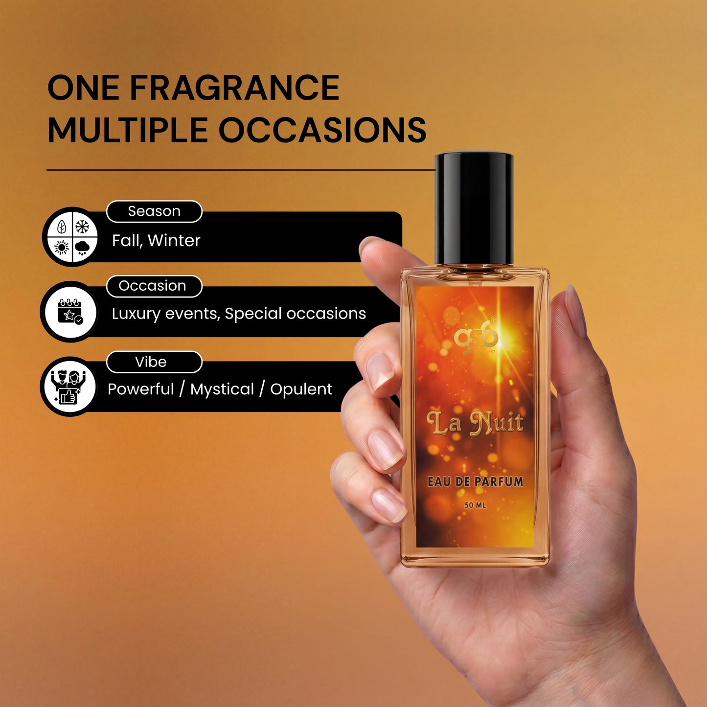 GSB La Nuit Eau De Parfum Inspired From La Nuit Ysl | Clone Fragrance | Designer EDP Spray For Men & Women | Long Lasting