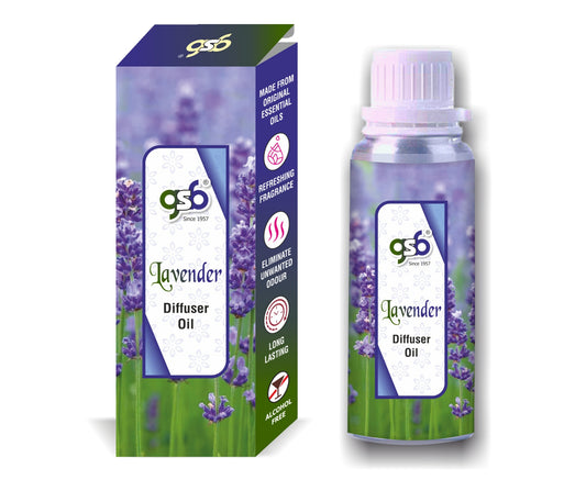 GSB Lavender Diffuser Oil | Used In Reed Diffuser, Candle Burner, Electric Diffuser, Humidifiers and Air Revitalizer | Aromatherapy Oil