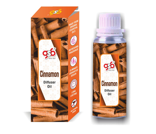 GSB Cinnamon Diffuser Oil | Used In Reed Diffuser, Candle Burner, Electric Diffuser, Humidifiers and Air Revitalizer | Aromatherapy Oil