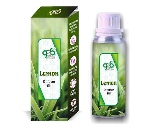 GSB Lemon Diffuser Oil | Used In Reed Diffuser, Candle Burner, Electric Diffuser, Humidifiers and Air Revitalizer | Aromatherapy Oil