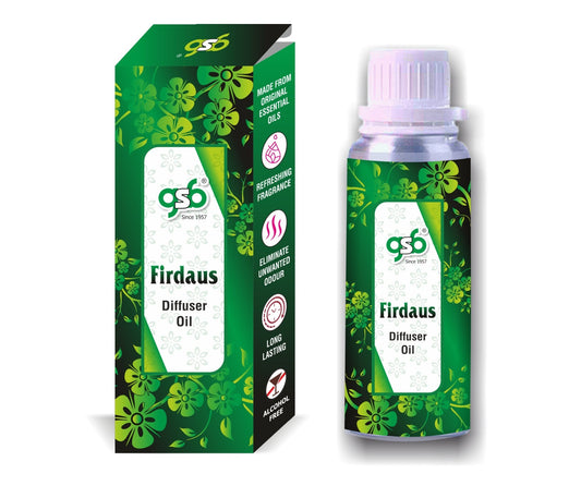 GSB Firdaus Diffuser Oil | Used In Reed Diffuser, Candle Burner, Electric Diffuser, Humidifiers and Air Revitalizer | Aromatherapy Oil