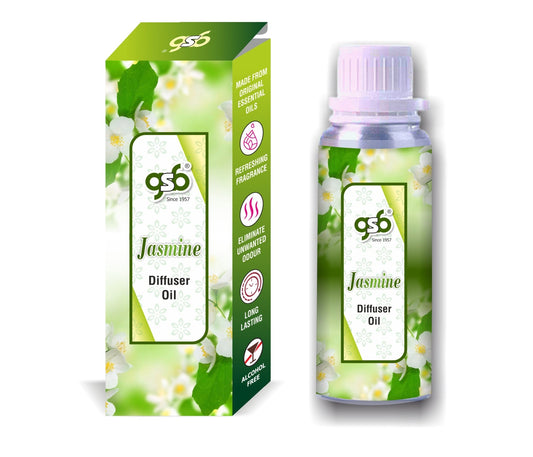 GSB Jasmine Diffuser Oil | Used In Reed Diffuser, Candle Burner, Electric Diffuser, Humidifiers and Air Revitalizer | Aromatherapy Oil