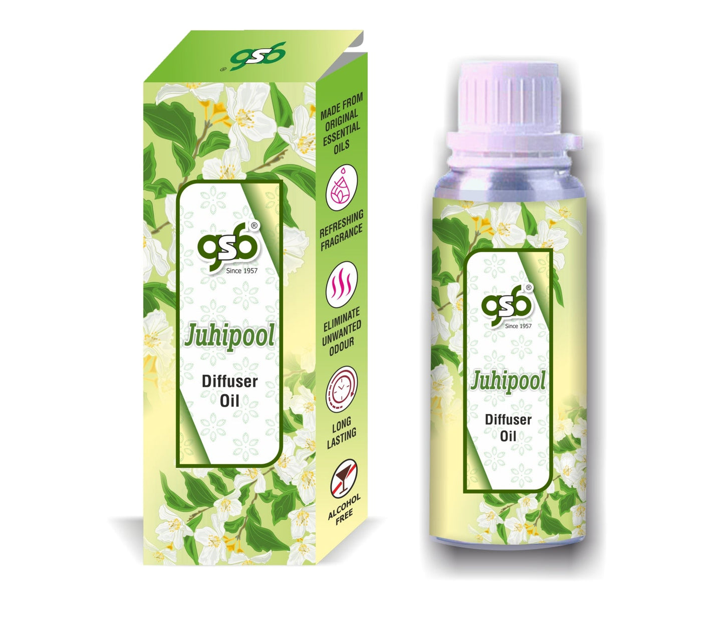 GSB Juhiphool Diffuser Oil | Used In Reed Diffuser, Candle Burner, Electric Diffuser, Humidifiers and Air Revitalizer | Aromatherapy Oil