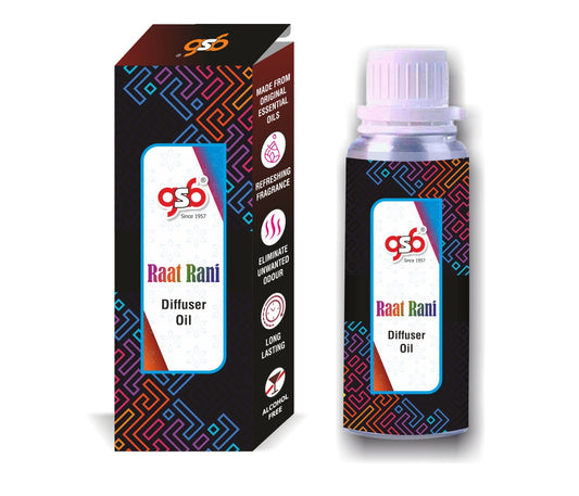 GSB Raat Rani Diffuser Oil | Used In Reed Diffuser, Candle Burner, Electric Diffuser, Humidifiers and Air Revitalizer | Aromatherapy Oil